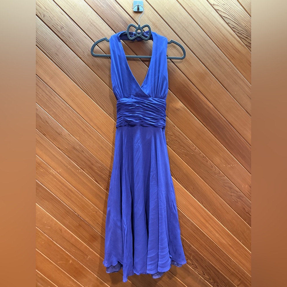 Maggy London Indigo 100% Silk Dress
